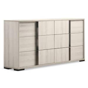 Ramensy Washed White 6-Drawer 58 in. Dresser