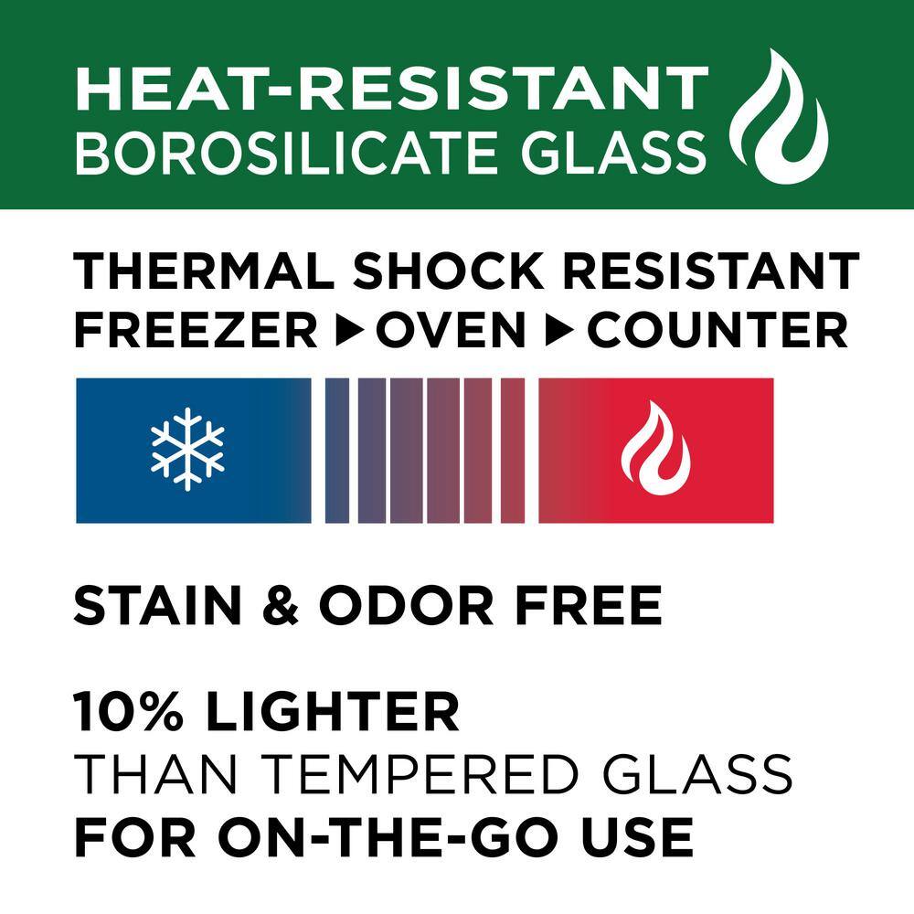 Clear Borosilicate Glass 17-Ounce Airtight Food Storage Jar with Steam Vent