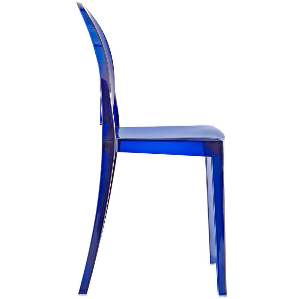 Ethereal Casper Blue Metal Side Chair