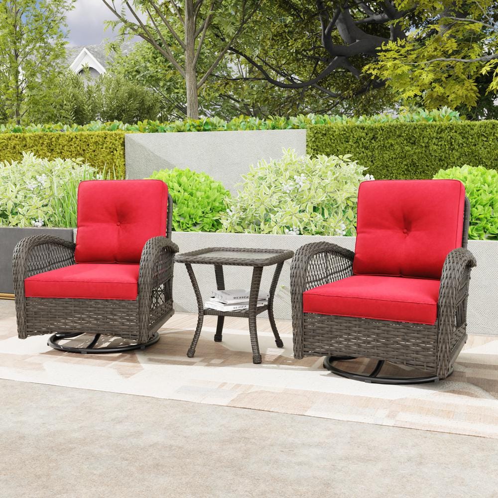 Red wicker chairs sale