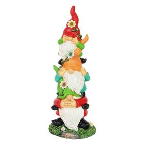 5 in. x 13.5 in. See, Hear, Speak No Evil Colorful Gnomes Garden Statue