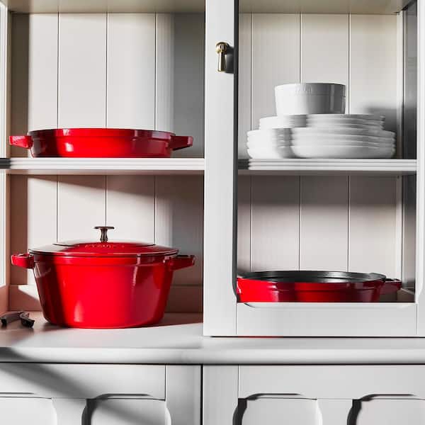 staub Stackable 4-Piece Cast Iron Set - Cherry 1021321 - The Home
