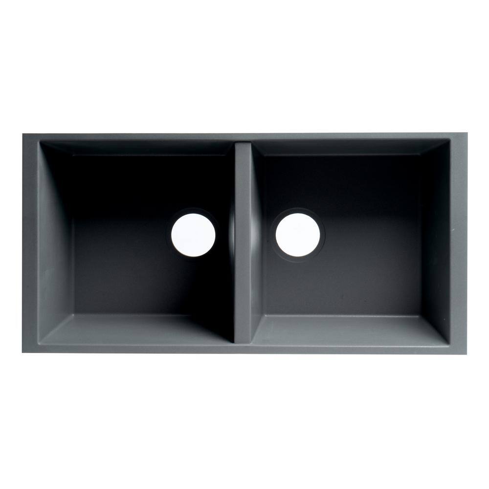 Titanium Gray Double Bowl Granite Composite Kitchen Sink
