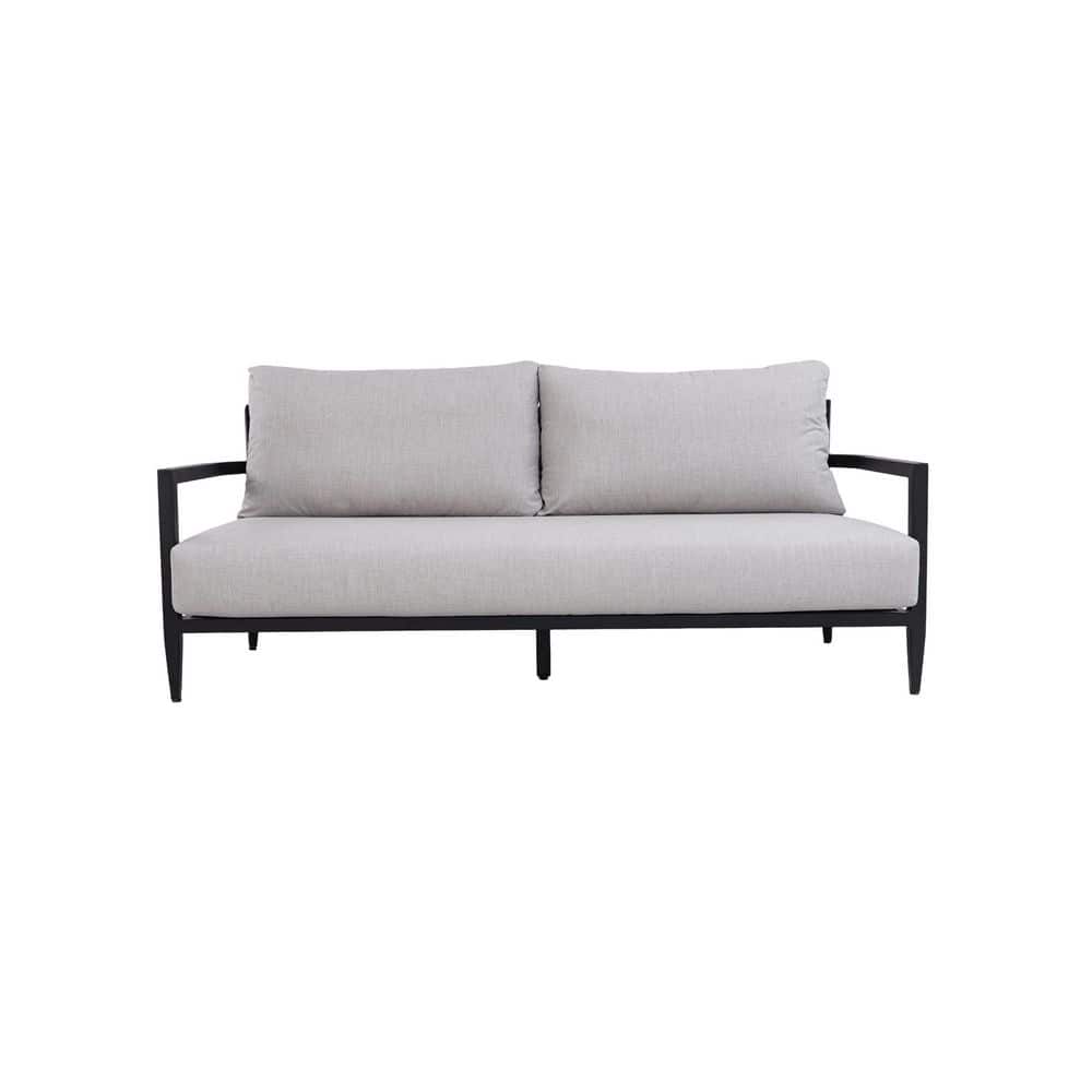 Ember Black Aluminum Outdoor Couch with Cast Silver Cushions price history on PriceWatchPro