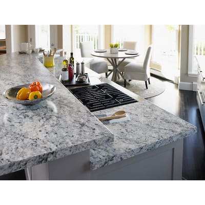 5 ft. x 12 ft. Laminate Sheet in White Ice Granite with Matte Finish
