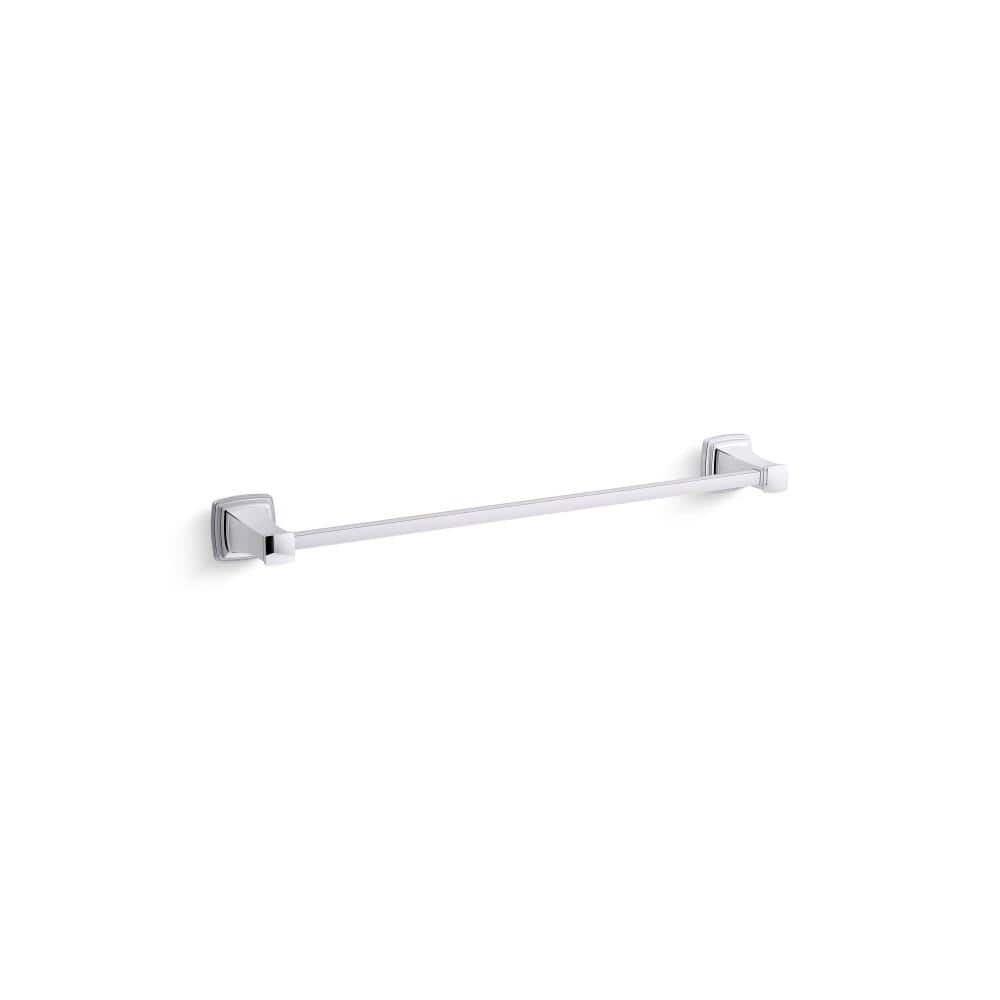 Polished Chrome 24" Wall Mounted Single Towel Bar