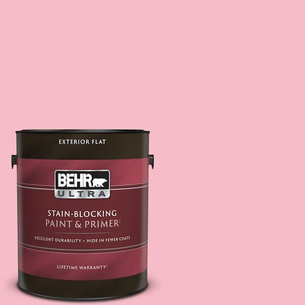 BEHR PREMIUM PLUS 1 gal. #120C-2 Pink Punch Flat Low Odor Interior