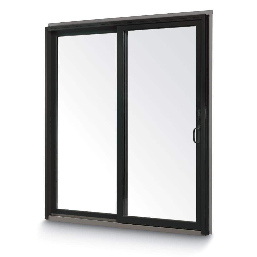 70-1/2 in. x 79-1/2 in. 200 Series Black Left-Hand Vinyl-Clad Wood Gliding 