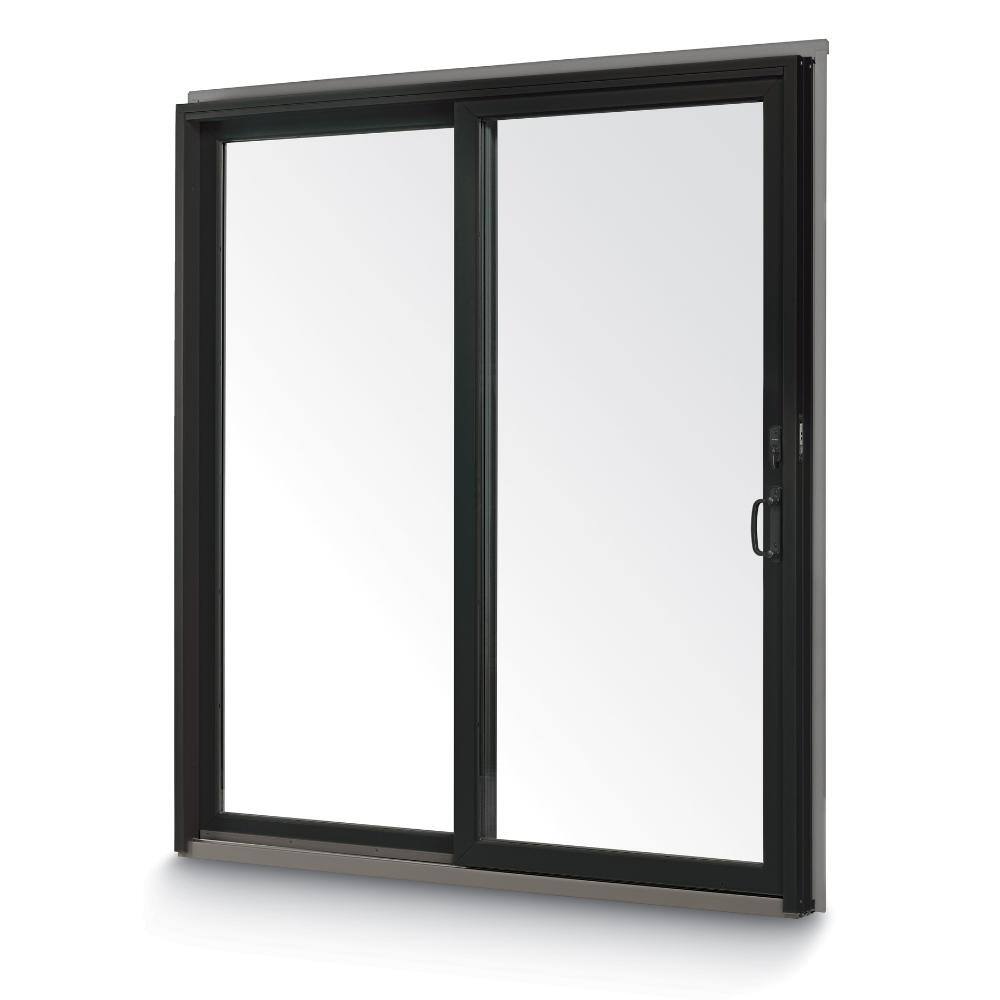 70-1/2 in. x 79-1/2 in. 200 Series Black Left-Hand Vinyl-Clad Wood Gliding 