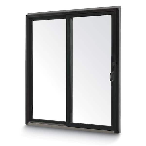 70-1/2 in. x 79-1/2 in. 200 Series Black Left-Hand Vinyl-Clad Wood Gliding Patio Door with Black Int and ORB Hardware