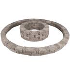 RumbleStone 106 in. x 14 in. Double Tree Ring Kit in Greystone