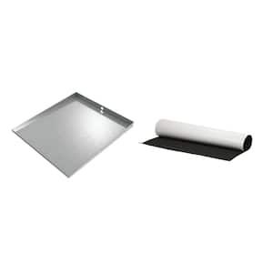 Drain Pan with Anti-Vibration Pad - 32 in. x 30 in. x 2.5 in. - Galvanized Steel
