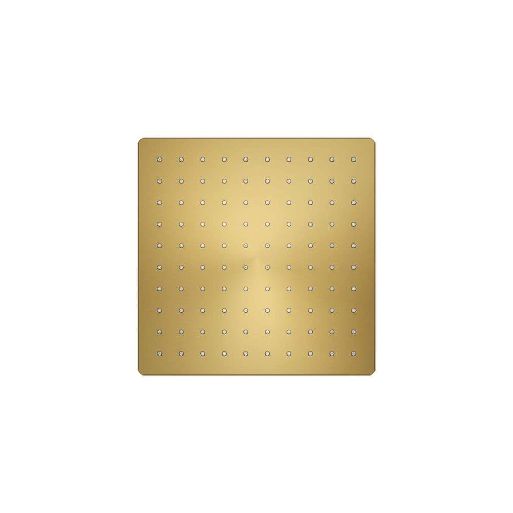 Vibrant Brushed Moderne Brass Square Rain Showerhead