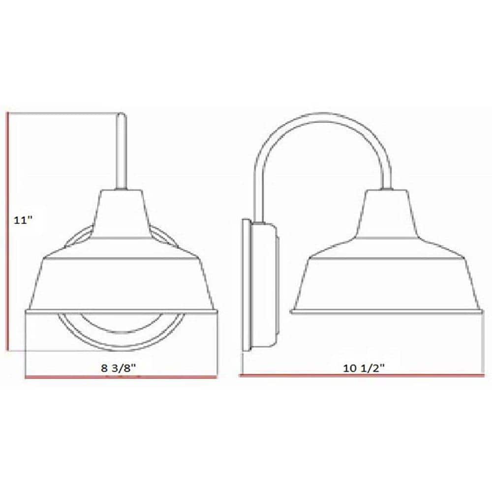 Mason 8-Inch Oil Rubbed Bronze Industrial Wall Sconce