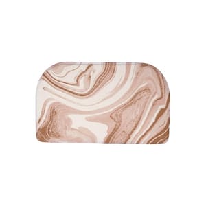 Rosewood Marble Semi Circle Kitchen Mat 18in.x 30in.
