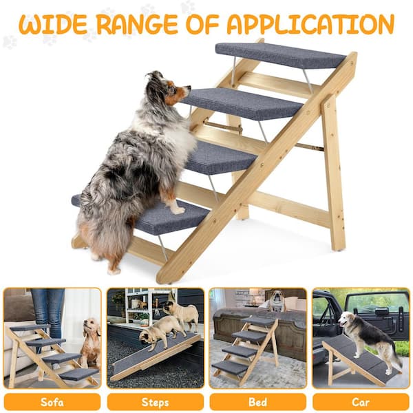 Aquamana　dog stairs Amazon.com : Garnpet Dog Stairs for High Beds with Tunnel, 5