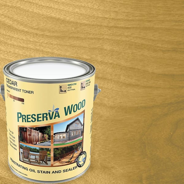 Preserva Wood 1 gal. Oil-Based Cedar Penetrating Exterior Stain and Sealer