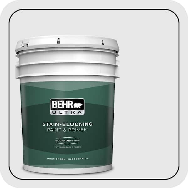 BEHR ULTRA 5 gal. #PR-W09 Nimbus Cloud Extra Durable Semi-Gloss Enamel Interior Paint & Primer