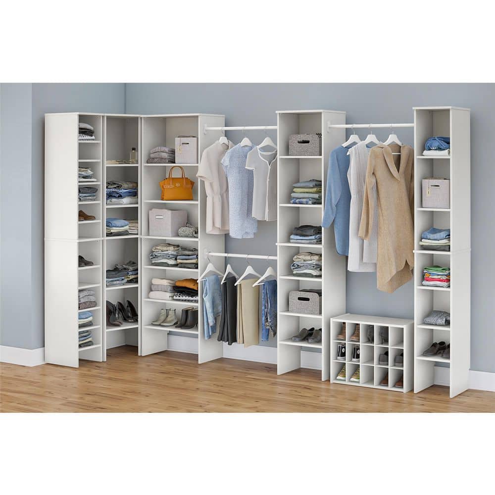 Adjustable White Steel Closet Rod, 30-48 Inch