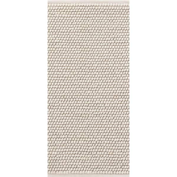3 ft. x 8 ft. Ivory Sonoma Handwoven Performance Indoor Runner Rug