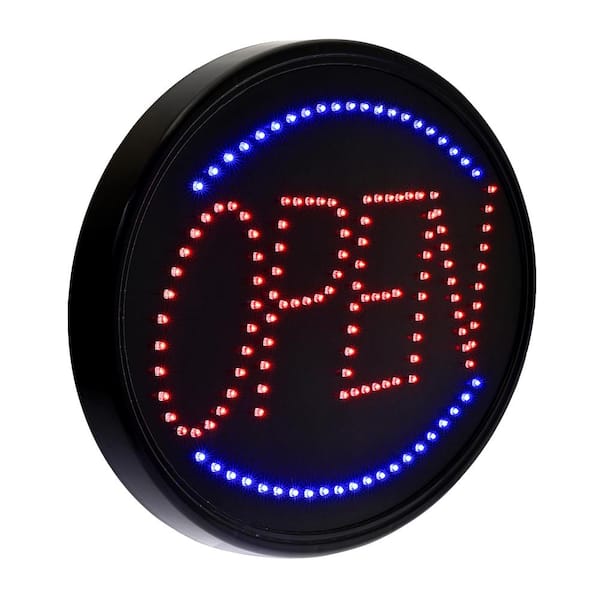 Alpine Industries 23 in. x 14 in. LED Oval Open Sign