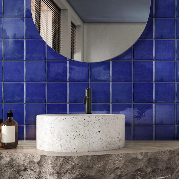 Viva Azul 4 in. x 4 in. Ceramic Wall Tile (5.28 sq. ft./Case)