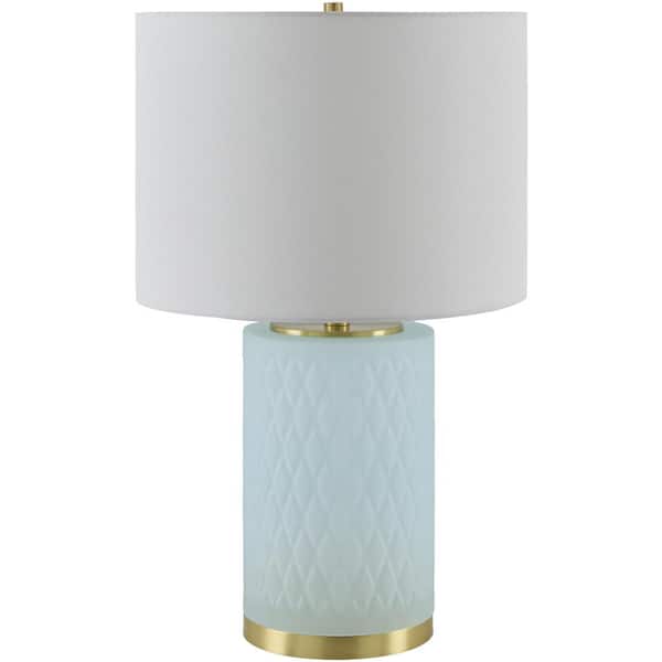 Livabliss Cancale CNC-005 27 in. H x 17 in. W x 17 in. D Accent Table Lamp, Blue