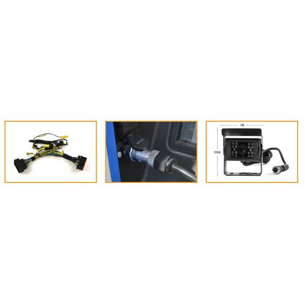 Brandmotion 8.4 in. or 5 in. Trailer Rear Vision Kit for FCA Display