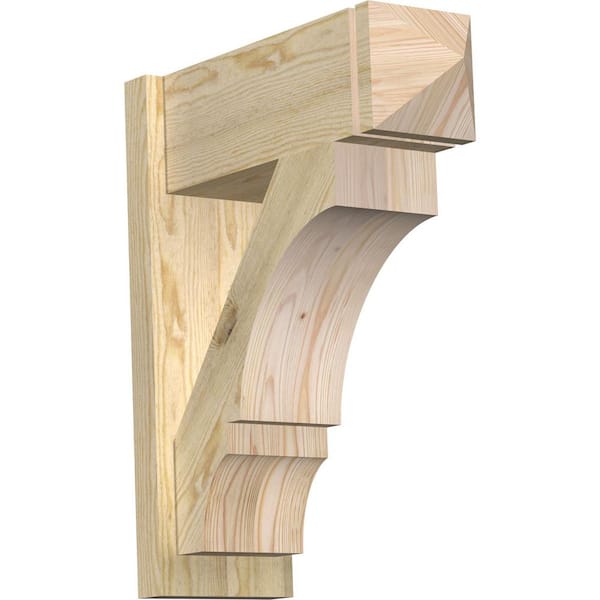 Ekena Millwork 8 in. x 26 in. x 22 in. Balboa Arts and Crafts Rough Sawn Douglas Fir Outlooker