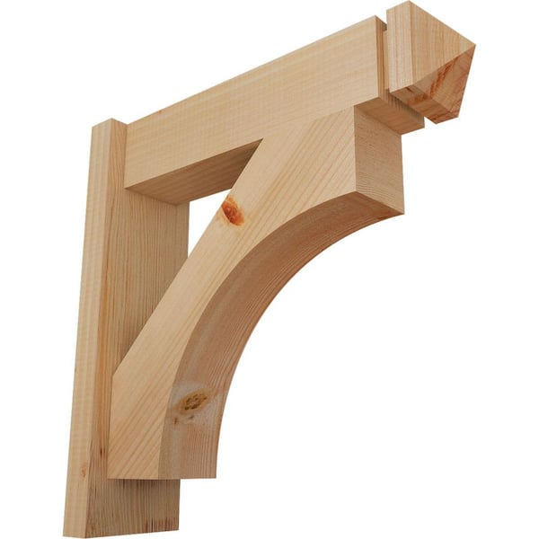 Ekena Millwork 6 in. x 20 in. x 20 in. Douglas Fir Westlake Arts and Crafts Smooth Outlooker