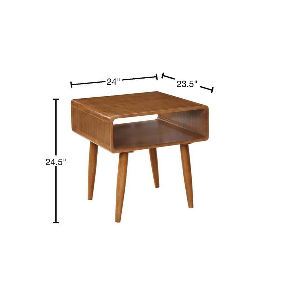 Zebra Alborg Rich Walnut End Table - thumbnail 3