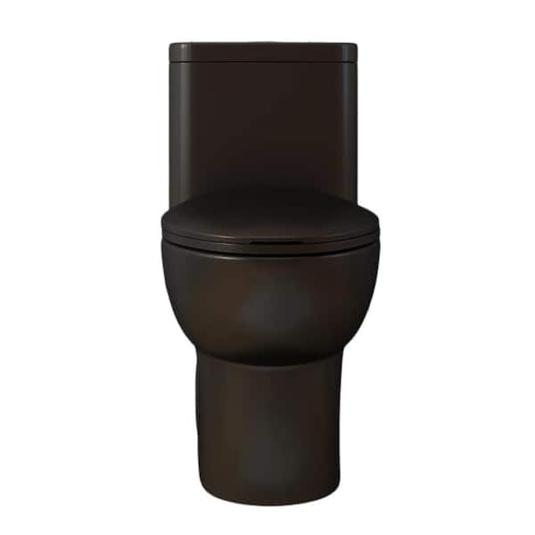 1.28/0.8 GPF Powerful & Quiet Dual Flush One-Piece Toilet with Comfort Chair Seat ADA Height 17" in Matte Black