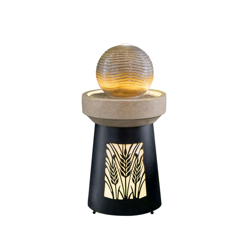 Reece 32.1 in. Brown Resin Urn Fountain with Warm LED Lights price history on PriceWatchPro