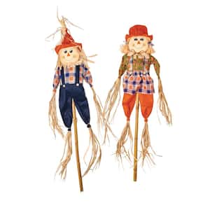 60 in. Scarecrow on Pole (Set of 2)