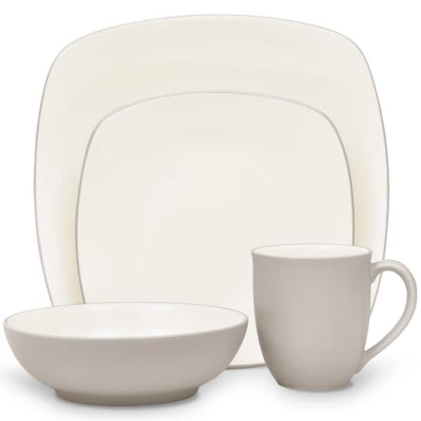 Noritake Colorwave Sand  4-Piece (Tan) Stoneware Square Place Setting, Service for 1