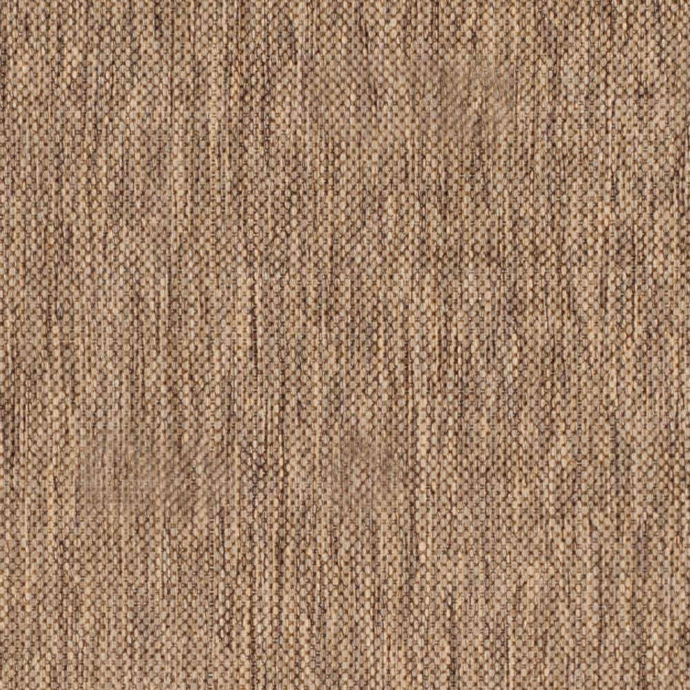 Elegant Dark Beige Rectangular Easy-Care Outdoor Rug, 31"x4"