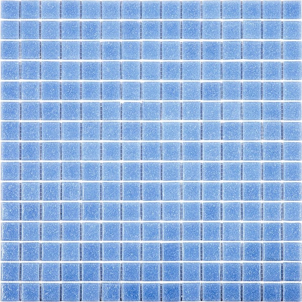 Apollo Tile Dune Glossy Maximum Blue 12 in. x 12 in. Glass Mosaic Wall and Floor Tile (20 sq. ft./case) (20-pack)