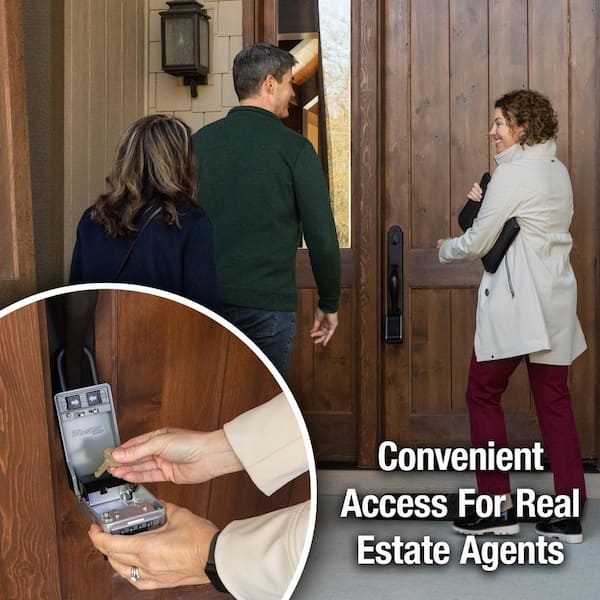 Large Outdoor Lock Box with Combination Dial and Removable Shackle (2-Pack)