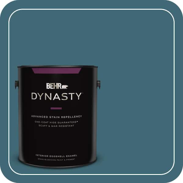 BEHR DYNASTY 1 gal. #PMD-45 Teal Mosaic Eggshell Enamel Interior Stain-Blocking Paint & Primer
