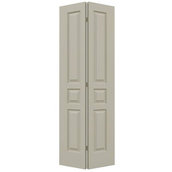 JELD-WEN 32 in. x 80 in. Avalon Desert Sand Painted Textured Hollow Core Molded Composite Closet Bi-fold Door