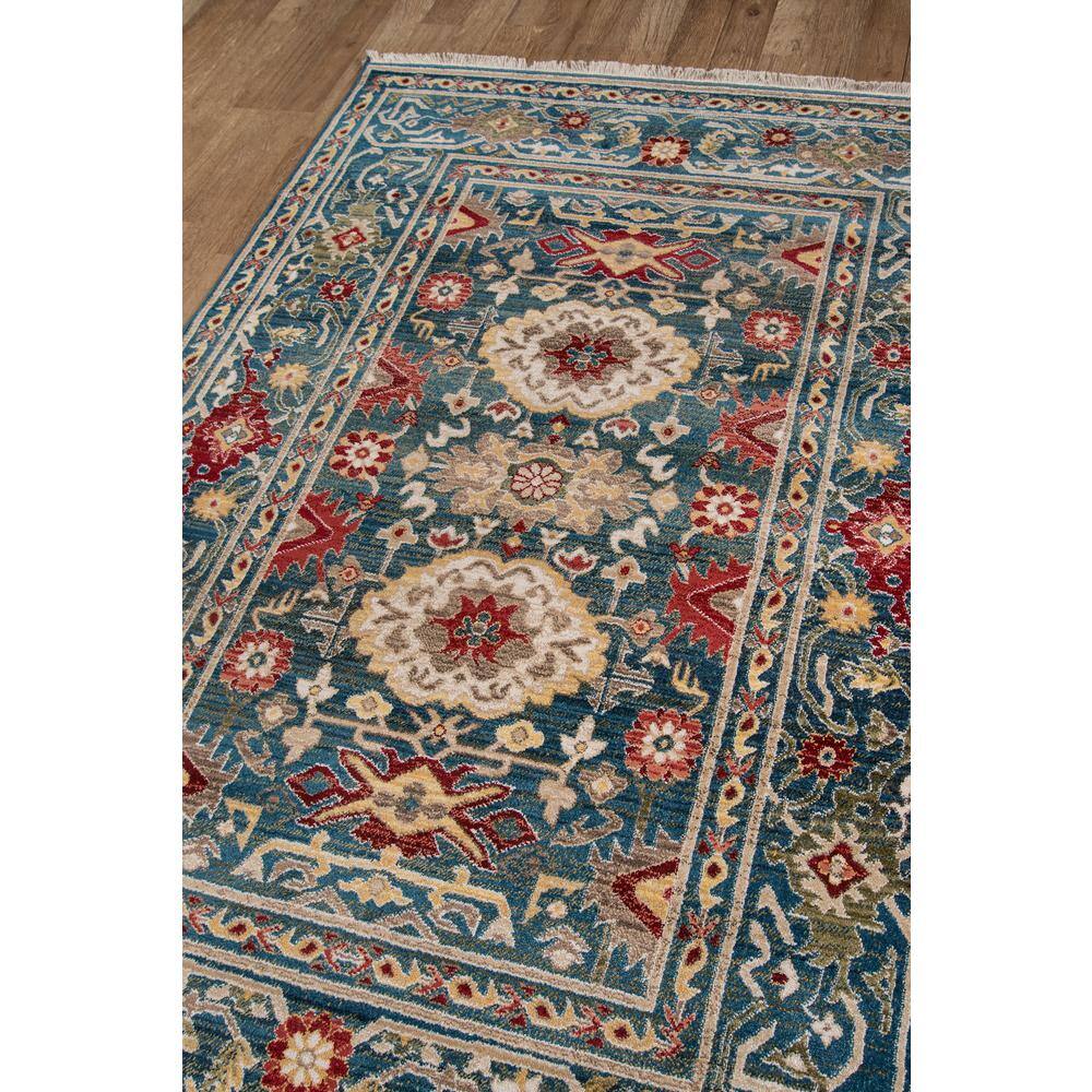 Lenox Blue Traditional Polypropylene Runner Rug 2'3" x 8'