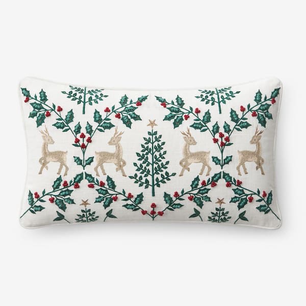 Legends Luxury Holiday Tree Red 20 in. L x 21 in. W Throw Pillow Cover