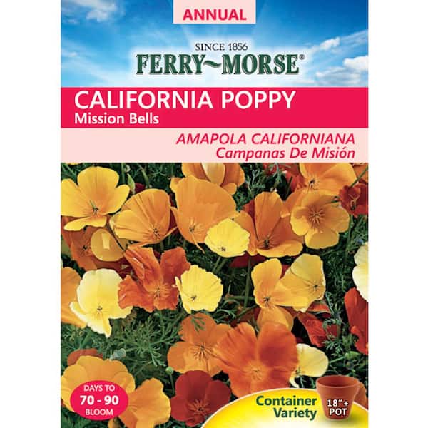 Ferry-Morse California Poppy Mission Bells Flower Seed