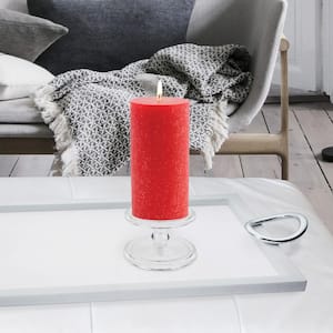 3 in. x 6 in. Timberline Red Pillar Candle