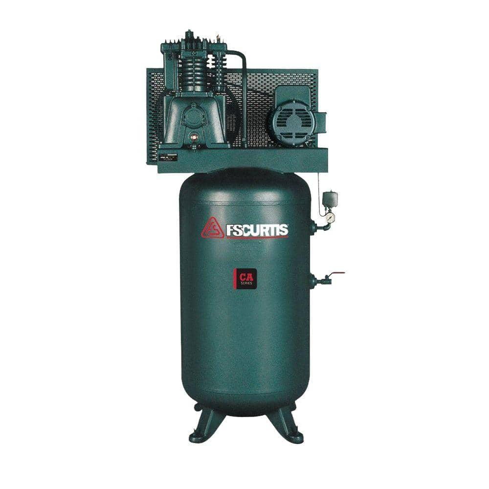 FS-Curtis 80 Gal.7.5 HP 230-Volt 3-Phase Electric Air Compressor  FCA07E57V8S-A3L1XX - The Home Depot