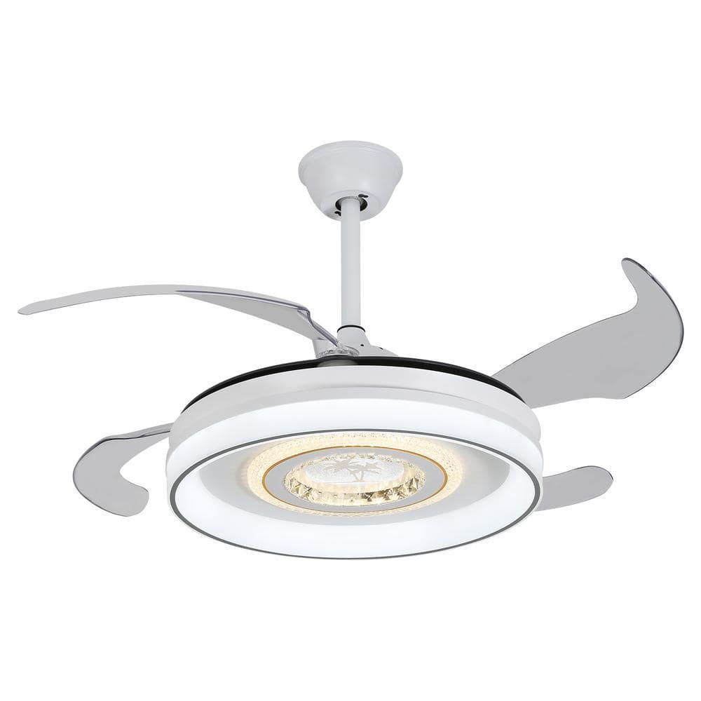 hugh6699✨ OUKANING Indoor White Modern Retractable 42.13 in. Fandelier