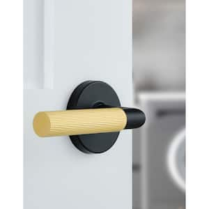 Downing Matte Black/Brushed Gold Passage Hall/Closet Door Lever