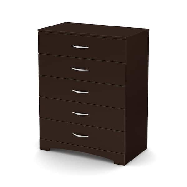 South Shore Step One 5-Drawer Chocolate Chest of Drawers