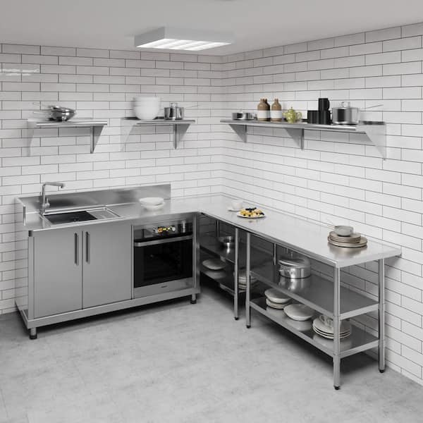 AmGood 60" Long X 18" Deep Stainless Steel Tubular