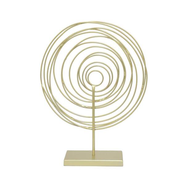 THREE HANDS Gold Decorative Spiral with Base